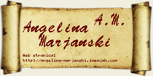 Angelina Marjanski vizit kartica